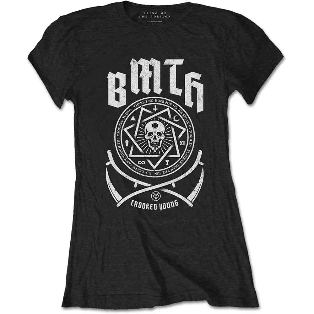 Bring Me The Horizon - Crooked Dames Tshirt - Zwart